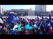 В Сыктывкаре к митингу  «Zа Мир! Zа Россию! Zа Президента!» присоединились почти полтысячи человек